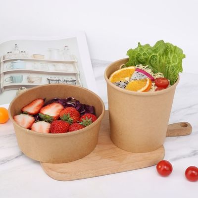 Insalatiera di carta eliminabile da portar via d'imballaggio della minestra del pranzo all'ingrosso ecologico