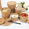 Kraft porta via le ciotole di minestra di carta eliminabili 10oz per il contenitore di alimento sventato dell'oro caldo dell'alimento