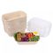 La minestra di carta eliminabile rettangolare 1300ml del formaggio lancia scatola biodegradabile della bagassa del contenitore di alimento dell'insalata con la copertura del coperchio