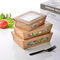 Il PE ha ricoperto 2 pieghe Eco che la carta kraft amichevole di 20oz lancia contenitore di alimenti a rapida preparazione porta via la scatola di imballaggio di carta del biscotto dei sushi dell'insalata