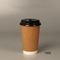 tazze di caffè calde di 8oz 14oz 16oz/fredde di carta eliminabili con il coperchio nero dei pp