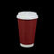 Cuspide di carta eliminabile del caffè rosso concimabile con il coperchio per le bevande calde