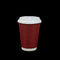 Cuspide di carta eliminabile del caffè rosso concimabile con il coperchio per le bevande calde