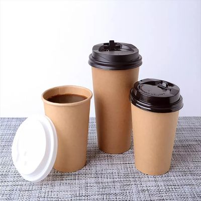 PE di Kraft che ricopre le tazze di caffè di carta biodegradabili eliminabili per bere caldo