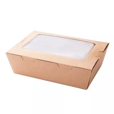 La scatola di carta su ordinazione del quadrato ha stampato l'insalata eliminabile del commestibile che imballa con la finestra