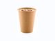 tazze di carta eliminabili del caffè di Brown del contenitore della bevanda della carta kraft di 8oz a parete semplice