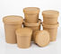 Ciotola eliminabile biodegradabile asportabile concimabile amichevole della tazza della minestra di carta kraft di PLA di Eco 8oz 12oz 16oz 26oz 32oz