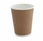 Biodegradabile porti via le tazze di caffè della carta dell'ondulazione di 16oz Kraft per bere caldo