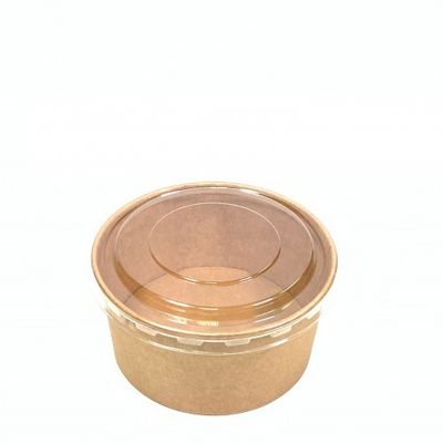 la ciotola di carta eliminabile di 750ml 1000ml con il chiaro coperchio dell'ANIMALE DOMESTICO porta via i contenitori