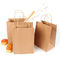 Sacchi di carta biodegradabili di imballaggio per alimenti Kraft con la maniglia torta